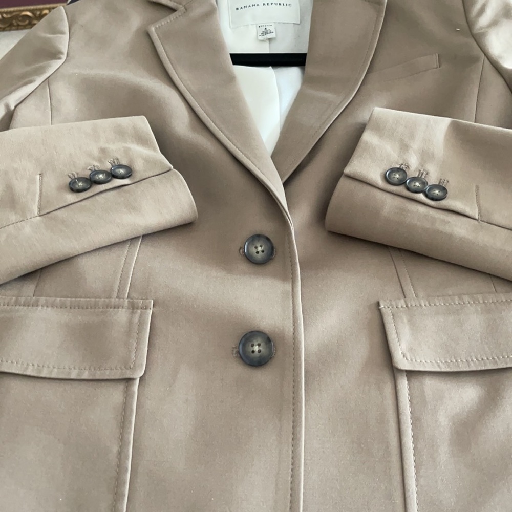 Banana Republic Cotton Classic Tailored Office Blazer size 4 - Picture 8 of 11